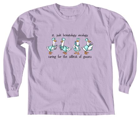 St. Jude Silly Goose, a Orchid Comfort Colors Long Sleeve Tee