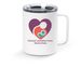 Travel Mug, a White Stainless Steel Travel Mug