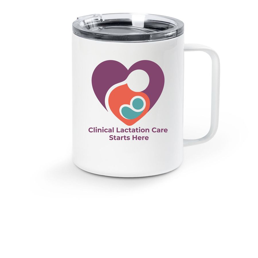 Travel Mug, a White Stainless Steel Travel Mug