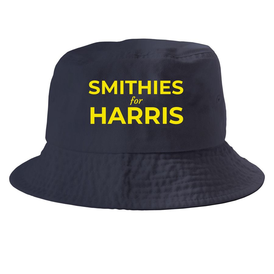 Smithies for Harris - Hats, a Navy Printed Bucket Hat