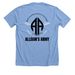 Allison's Army Memorial Fund, a Heather Carolina Blue Premium Unisex Tee (back-view)