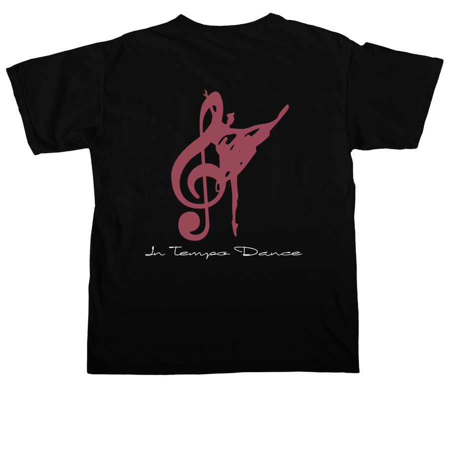 Intempo Dance, a Black Comfort Colors Unisex Tee (back-view)