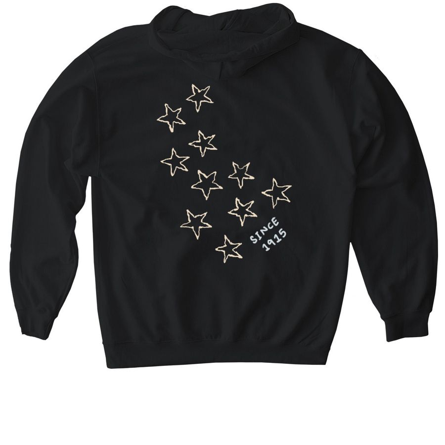 AMWA stars, a Black Gildan Softstyle Pullover Hoodie (back-view)