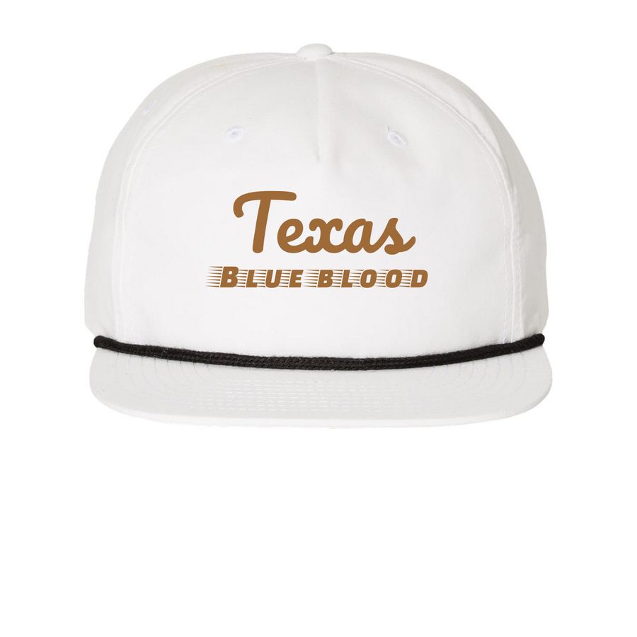 Texas: Blue Blood, a White/ Black Printed Umpqua Snapback Cap