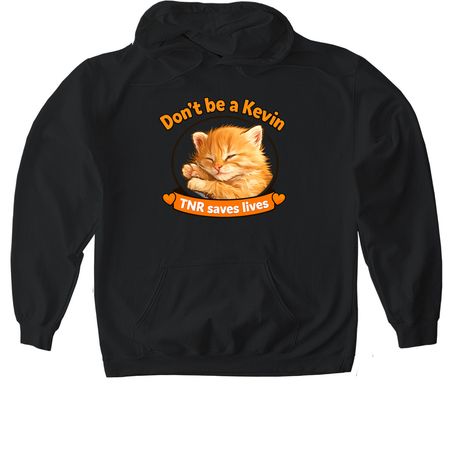 Don't be a Kevin, a Black Gildan Softstyle Pullover Hoodie