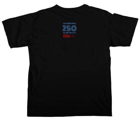 250 Years of America, a Black Comfort Colors Unisex Tee (back-view)