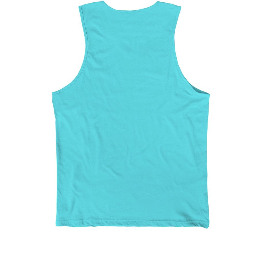 oSTEM Logo - Dark, a Teal Premium Cotton Tank (back-view)