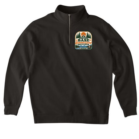 Zip Ups, a Black Midweight Quarter Zip Pullover