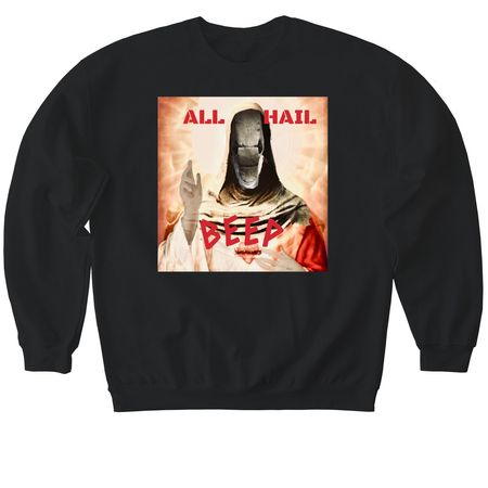 Kenshi Beep, a Black Softstyle Crewneck Sweatshirt