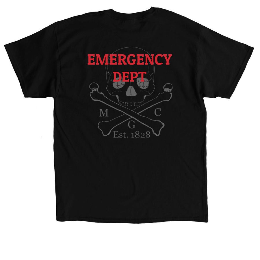 MCG ER Building Shirt, a Black Classic Unisex Tee (back-view)