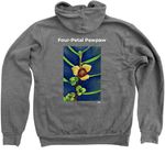Florida's Four-Petal Pawpaw, a Deep Heather Zip Up Hoodie (back-view)