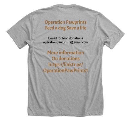 Trick or Treat, a Athletic Heather Premium Unisex Tee (back-view)