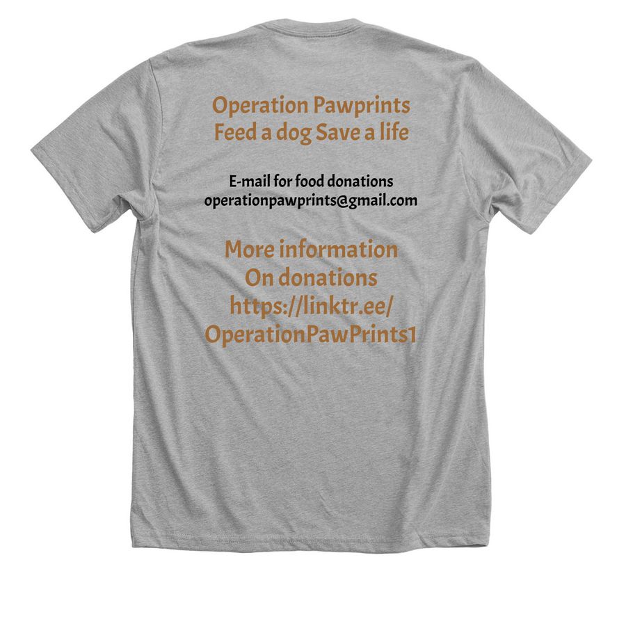 Trick or Treat, a Athletic Heather Premium Unisex Tee (back-view)