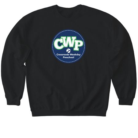 Crossroads Weekday Preschool, a Black Softstyle Crewneck Sweatshirt