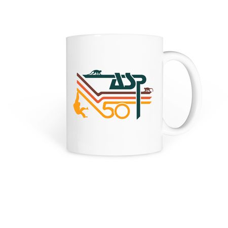 Golden Mug, a White Coffee Mug