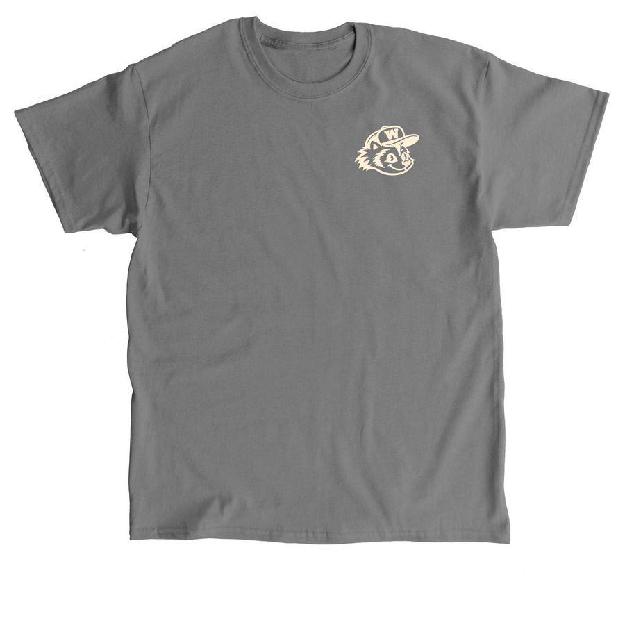 Front and Back Design in Cream, a Charcoal Classic Unisex Tee