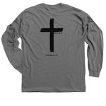 Driven by Faith&nbsp;, a Charcoal Classic Long Sleeve Tee (back-view)