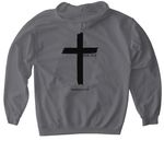 Driven by Faith&nbsp;, a Charcoal Gildan Softstyle Pullover Hoodie (back-view)