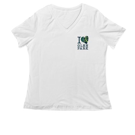I HEART Glen Park Women's Tee, a White Women's Relaxed V-Neck Tee