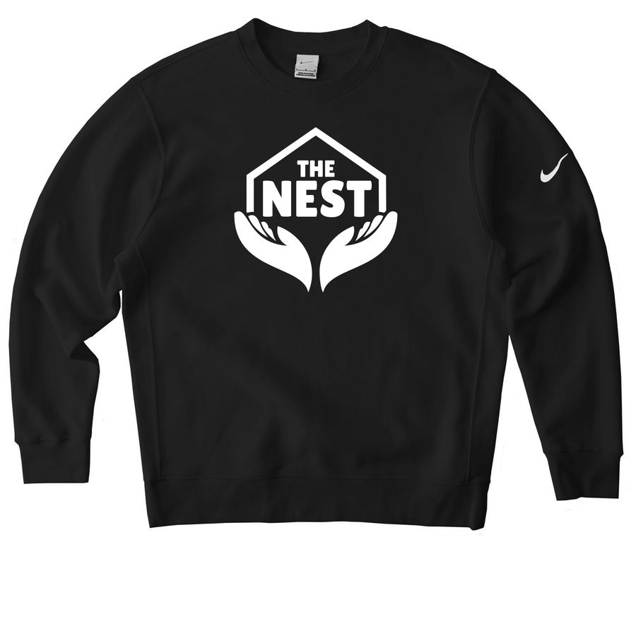 Nest Nike Crewneck Sweatshirt, a Black Nike Club Fleece Crewneck Sweatshirt