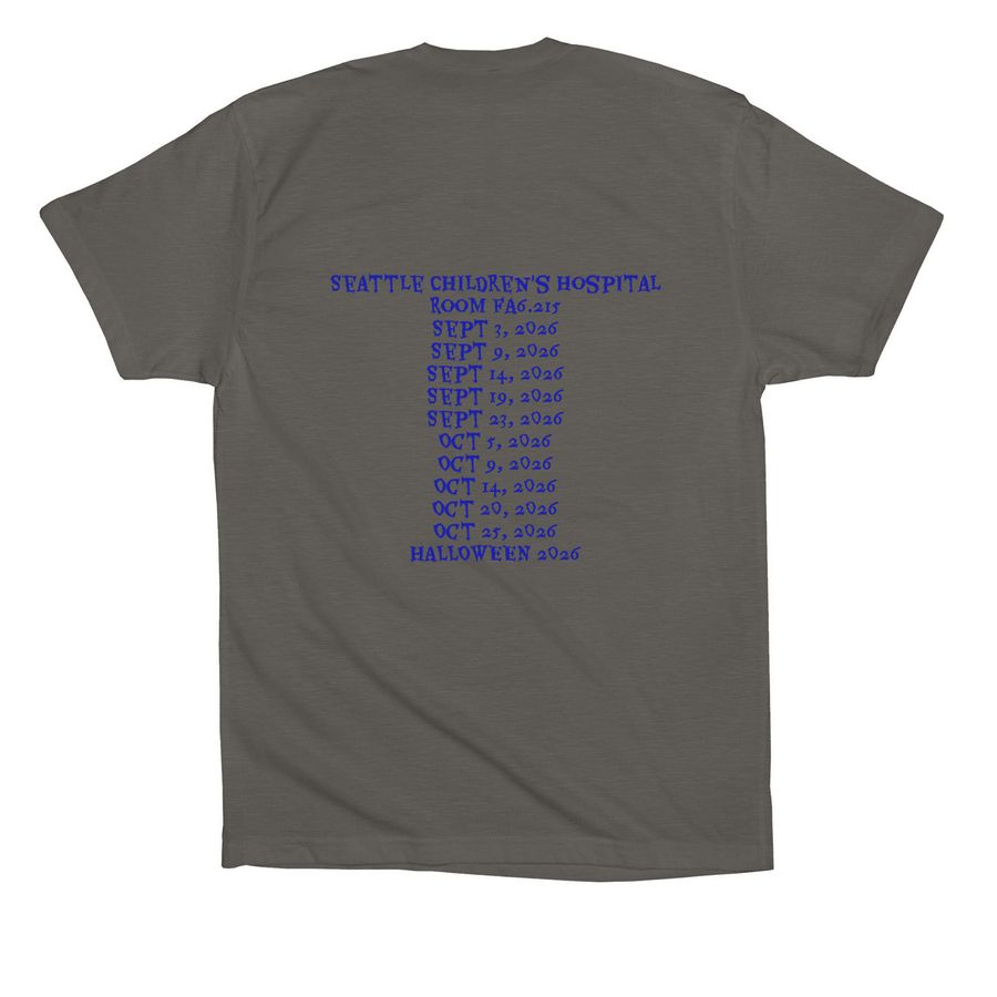 Evander & the Mohawk Warriors, a Asphalt Premium Cotton Tee (back-view)