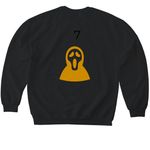 scary new idea, a Black Softstyle Crewneck Sweatshirt (back-view)