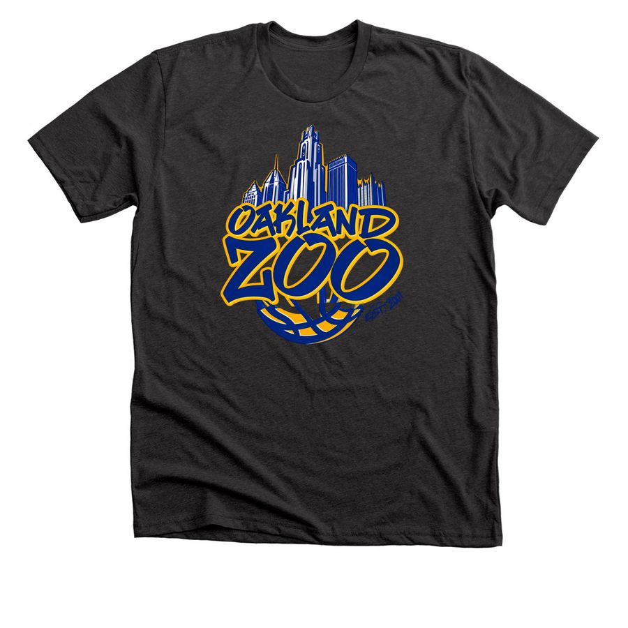 Official 2026-27 Oakland Zoo Tee ? Pitt Panth, a Dark Grey Heather Premium Unisex Tee