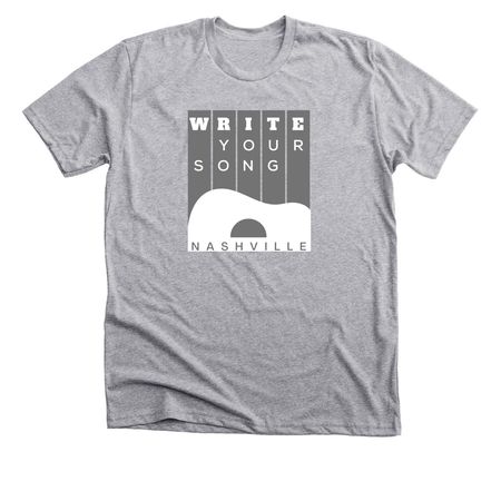 Write Your Song - Guitar Lines, a Athletic Heather Premium Unisex Tee