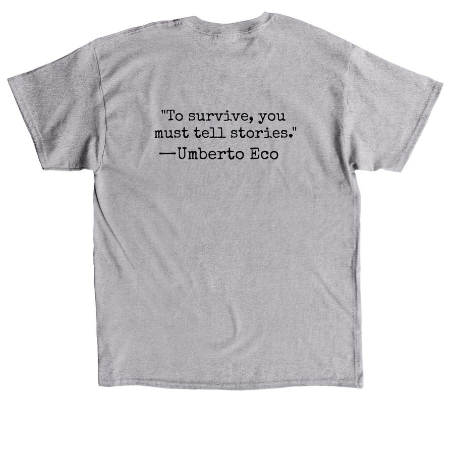 NC Writers' Network, a Sport Grey Classic Unisex Tee (back-view)