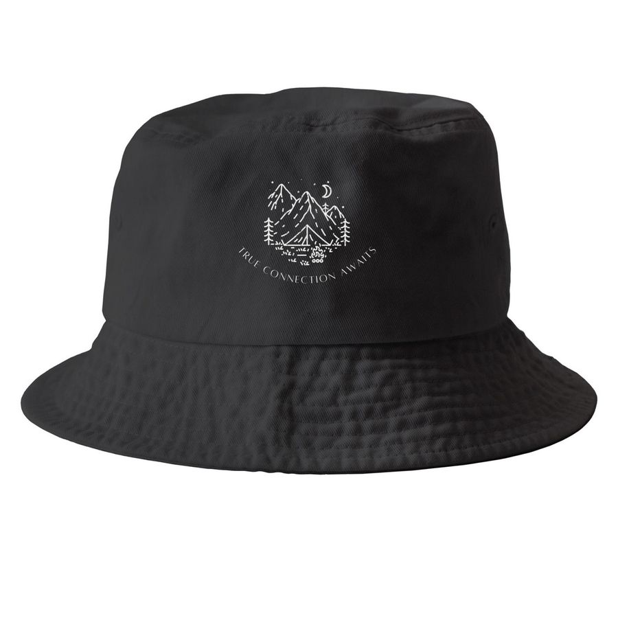 Gypsy Witch Adventure co., a Black Printed Bucket Hat