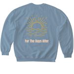 Still After Crewneck, a Stone Blue Softstyle Crewneck Sweatshirt (back-view)
