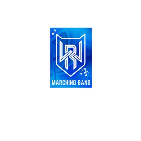 Marching Band Yard Flag, a White 12" x 18" Yard Flag