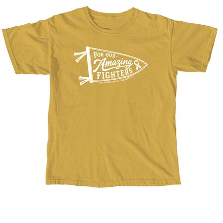 Childhood Cancer Awareness 2026 - OAF Shirts&nbsp;, a Mustard Comfort Colors Unisex Tee