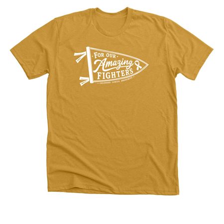 Childhood Cancer Awareness 2026 - OAF Shirts&nbsp;, a Heather Mustard Premium Unisex Tee