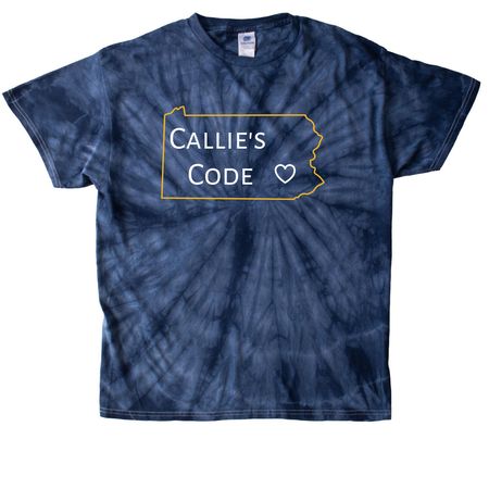 Callie's Code, a Navy Classic Tie Dye Tee