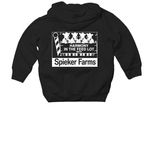 Harmony in the Feedlot&nbsp;, a Black Toddler Pullover Hoodie (back-view)