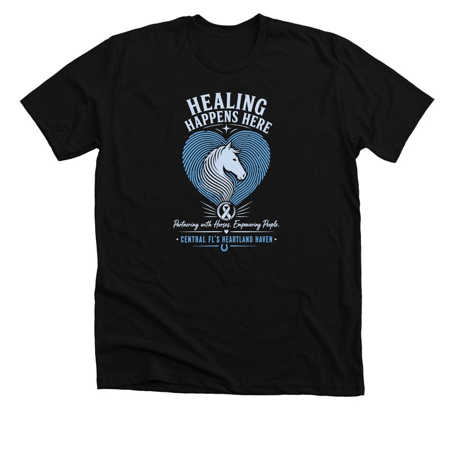 Heartland Haven - Healing Happens Here No. 5, a Solid Black Blend Premium Unisex Tee