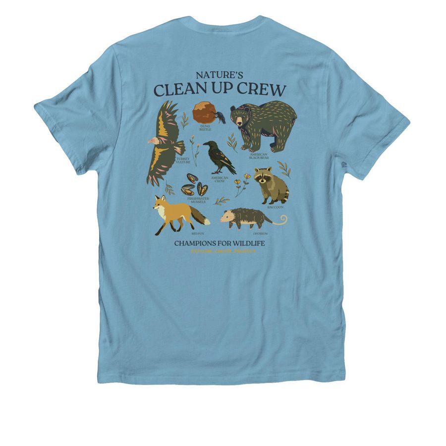 Nature's Clean Up Crew Merch, a Arctic Blue Allmade Organic Cotton Unisex Tee