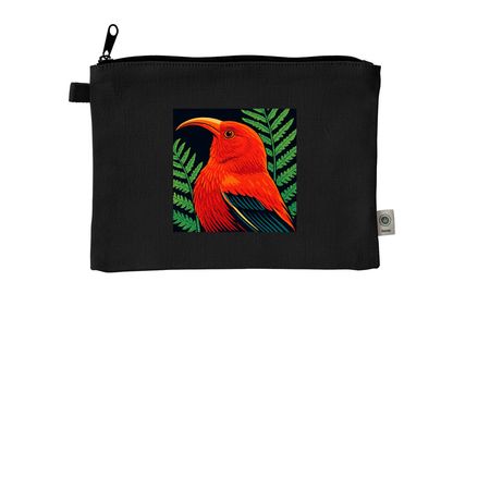 'I'iwi Pouch, a Black 9"x7" Hemp Blend Pouch
