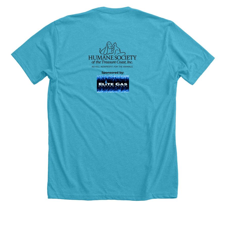 2026 Cat Yoga Apparel&nbsp;, a Heather Aqua Premium Unisex Tee (back-view)