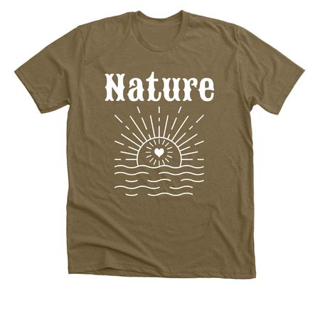 Nature Shirt, a Heather Olive Premium Unisex Tee