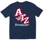 ATZ Pride Shirt, a Navy Softstyle Cotton Tee (back-view)
