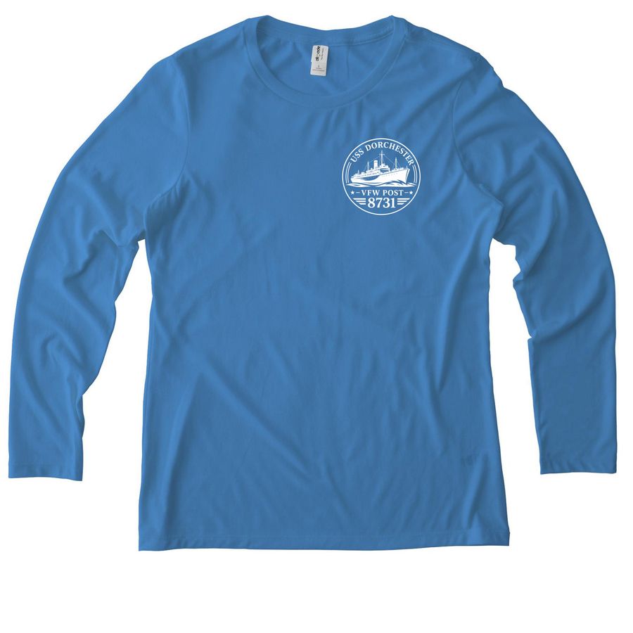Honor. Service. Sacrifice, a Azure Blue Allmade Eco Triblend Women?s Long Sleeve Tee