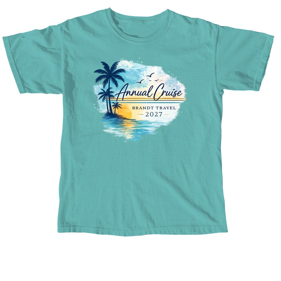 Annual Cruise 2027, a Seafoam Comfort Colors Unisex Tee