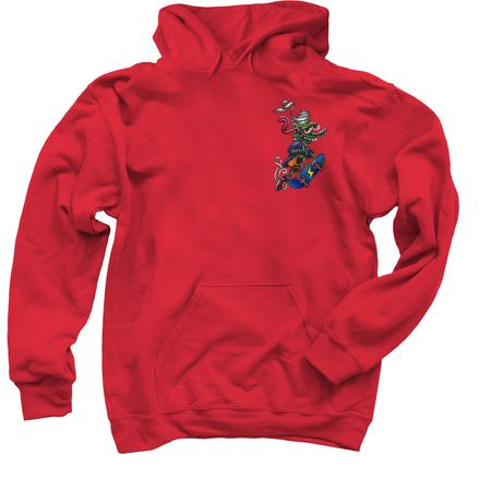 BROKEN BRAIN BONE, a Red Pullover Hoodie
