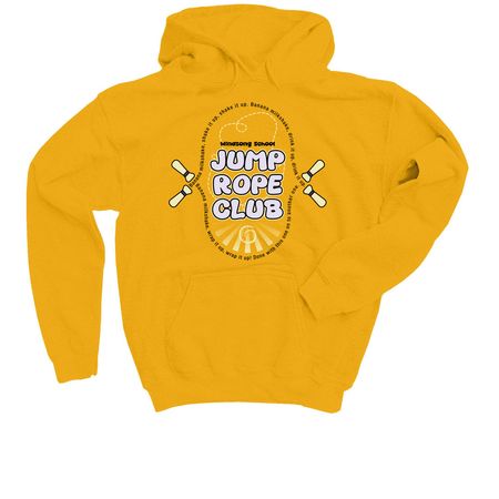 Windsong School Jump Rope Club, a Gold Youth Pullover Hoodie