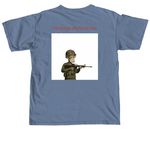 Evil$Ape Meme Merch, a Blue Jean Comfort Colors Unisex Tee (back-view)