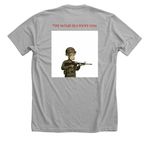 Evil$Ape Meme Merch, a Athletic Heather Premium Unisex Tee (back-view)