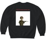 Evil$Ape Meme Merch, a Black Softstyle Crewneck Sweatshirt (back-view)