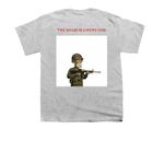 Evil$Ape Meme Merch, a Sport Grey Youth Unisex Tee (back-view)
